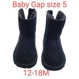 12-18M Baby Gap Toddler Cozy Sherpa Boots Black Size 5